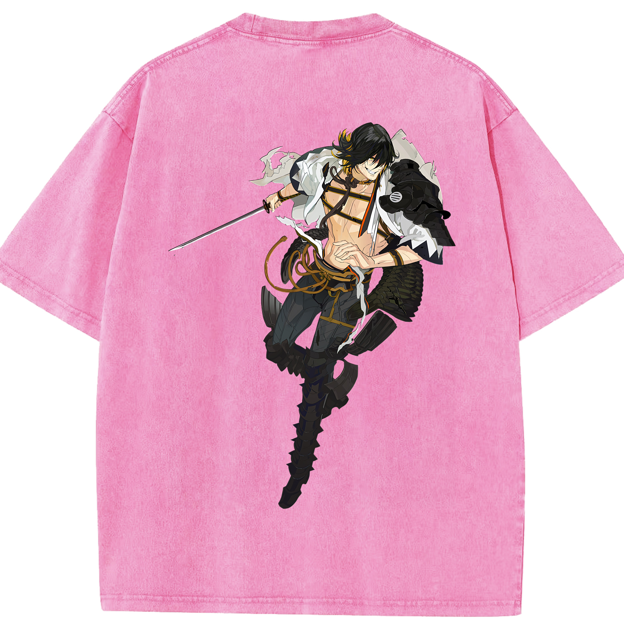 （画像用） 刀剣乱舞 Touken Ranbu 綿100% ヴィンテージ風 半袖Tシャツ（背面プリント）